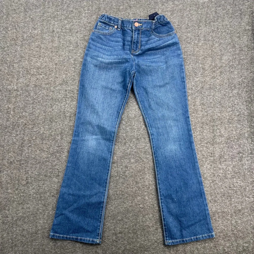 The Children's Place Girls Blue Bootcut Jeans Size 14 Adjustable Waist Stretch